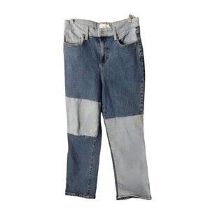 Cello High Rise Straight Leg Color Block Jeans Juniors Size 11 Style AB78348S-M